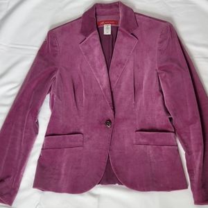 Anne Klein Purple Velvet Blazer